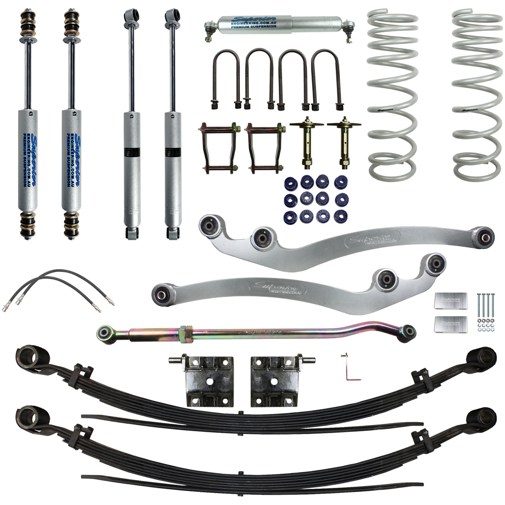 Superior Engineering 3 Inch (75mm) Lift Kit Suitable For Toyota LandCruiser 78 Series 4.2lt 6cyl - SUP-78G1-6-KIT-3INCH